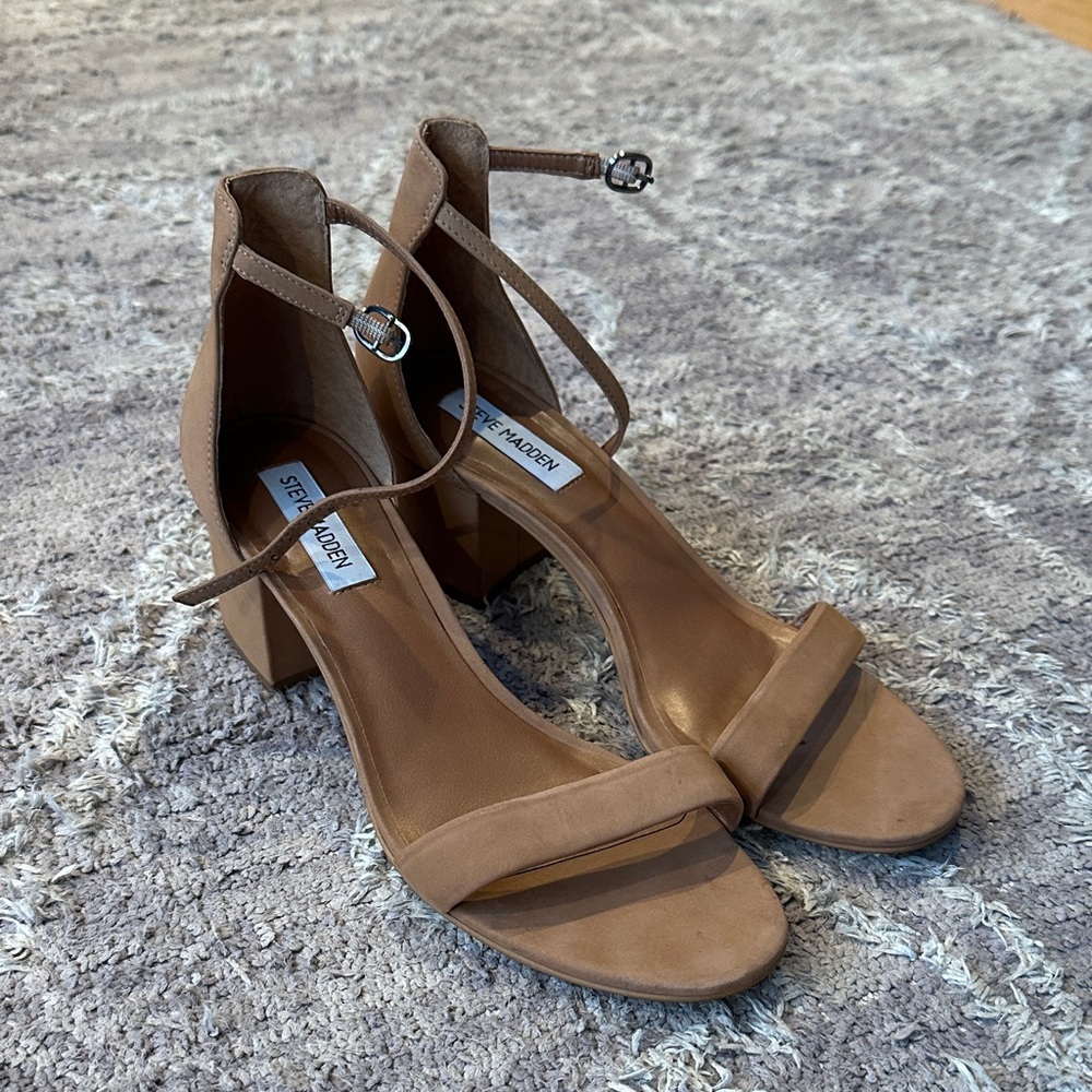 Steve Madden Brown Ankle Strap Heels